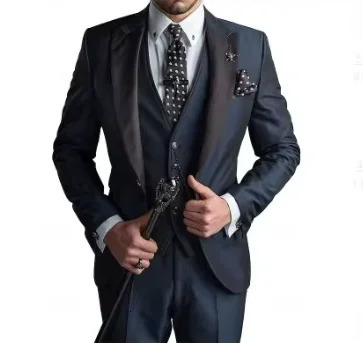 Made Mens Suit 3 Pieces Burgundy Tuxedos Gentleman Wedding Suits Notch Lapel Groom Terno Jacket Vest Pants 251217