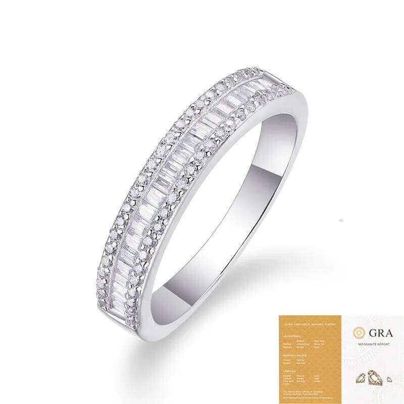 D Color Moissanite Engagement Ring for Women 925 Sterling Silver Gold Plated Solitaire Rings Wholesale c27