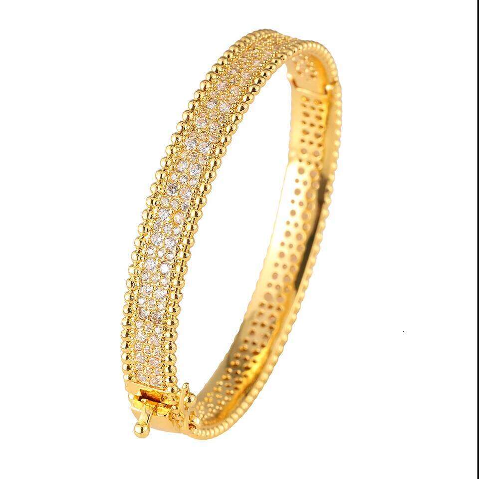 ZAKOL New Arrival Luxury Buling Micro-intact Zircon Wide Bracelet for Women Exquisite 18K Gold Plated Wedding Jewelry