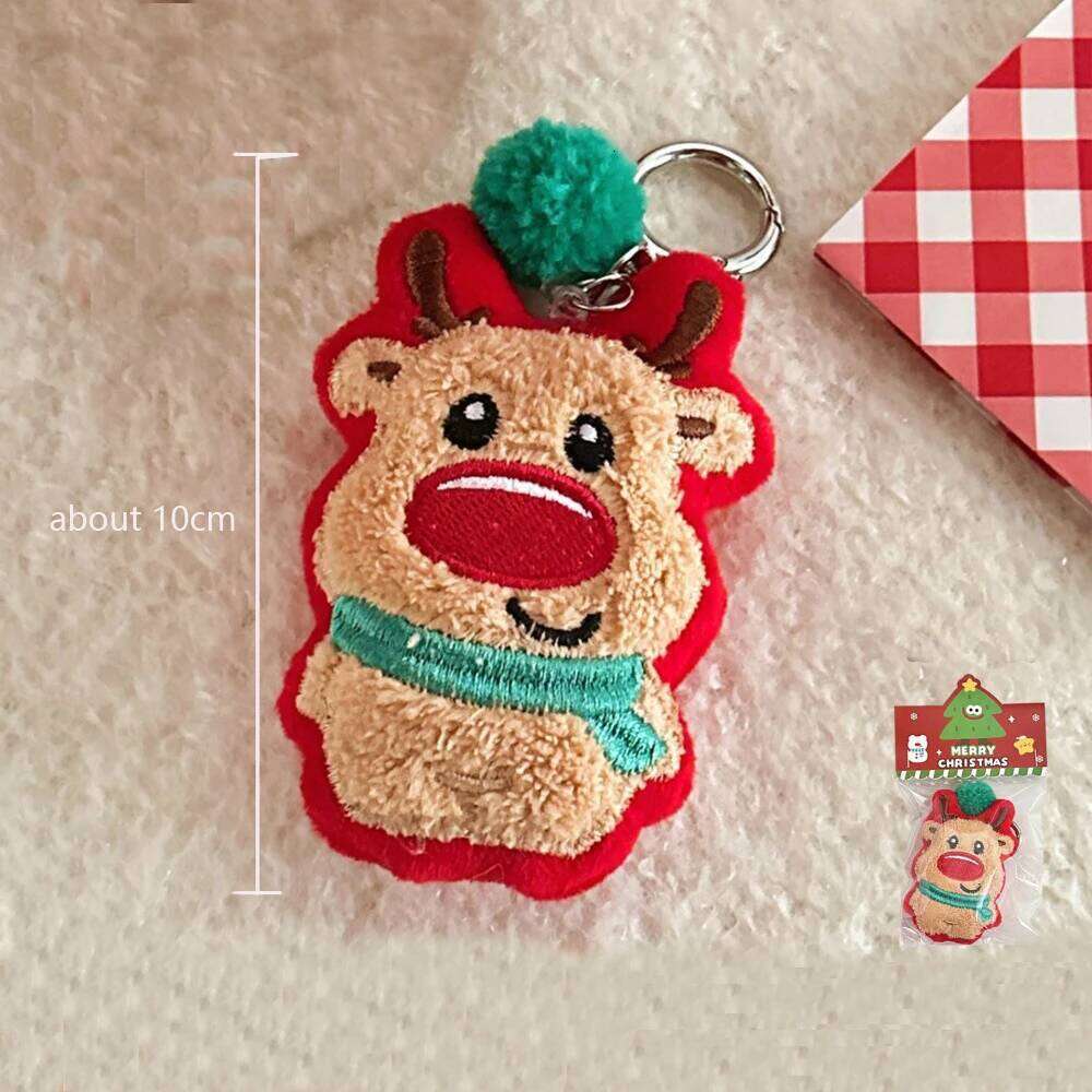 ZAKOL New Santa Claus Series Plush Doll Keychain Aesthetic Backpack Pendant Decoration Cute Girls Christmas Gift Wholesale