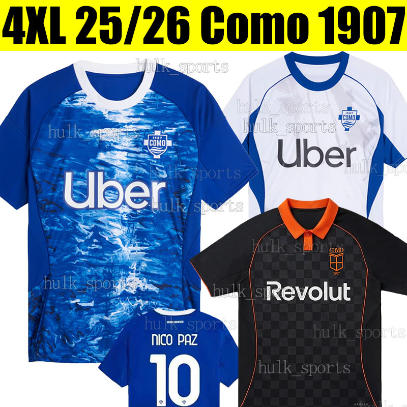 4XL 25/26 Como 1907 NICO PAZ Soccer Jerseys MORATA DOUVIKAS DA CUNHA KUHN CUTRONE A.DIAO IVAN JESUS.R GABRIELLONI ADDAI S.ROBERTO BATURINA Men kids Kit football shirts