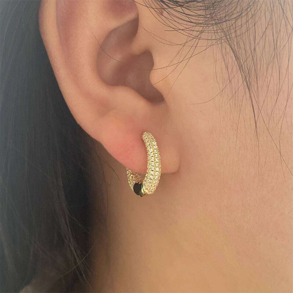 ZAKOL Fashion Buling Micropaved Zirconia Hoop Earrings for Women Luxury AAA CZ Party Jewelry Accessories Gift