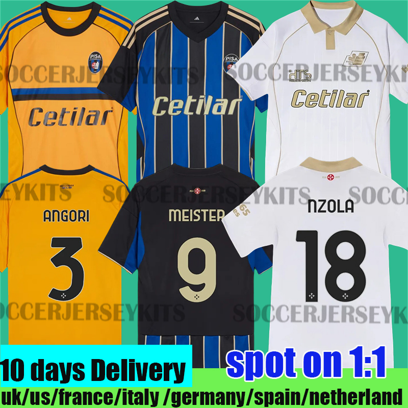 25 26 CUTRONE Pisa SC JERSEY soccer Jerseys Fans 2024 2025 2026 football shirt men camisas de futebol black fourth uniforms A.DIAO NICO PAZ kits