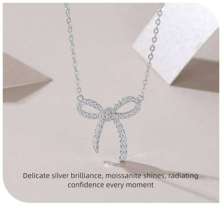 3mm Moissanite Woman Pendant Sier For Women Chains Party Bridal Fine Jewelry 925sterling Silver Necklace ca2