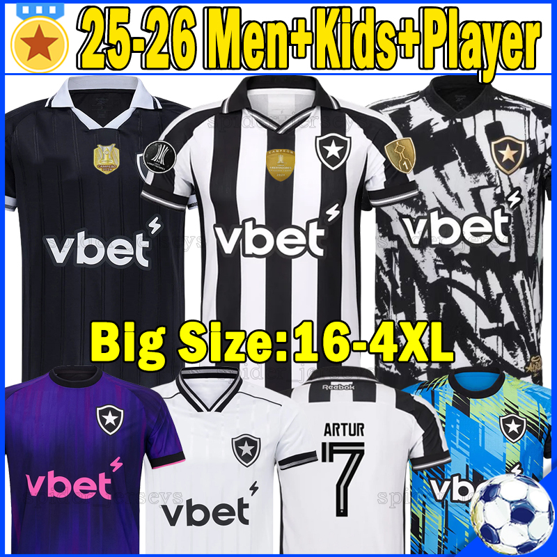 XXXL 4XL 25 26 Botafogo de Futebol e Regatas Soccer Jerseys Retro 1995 96 SAVARINO A.CABRAL ARTUR 2025 2026 goalkeeper LEO LINCK Men Women Football Shirts kids kits sets