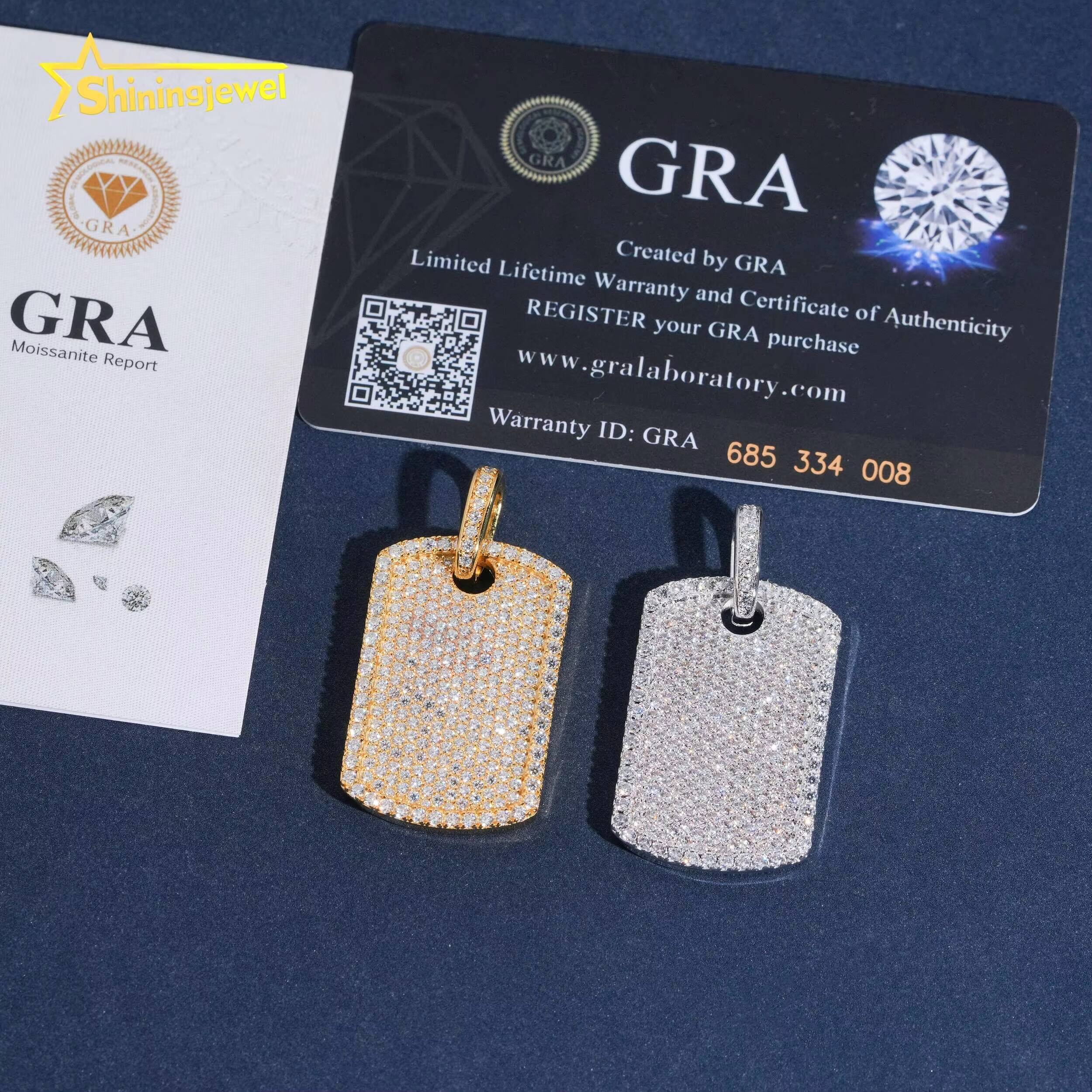 USA Warehouse Classic Dog Moissanite Cross Pendant Collection Hip Hop Iced Out Pendant Men Jewelry