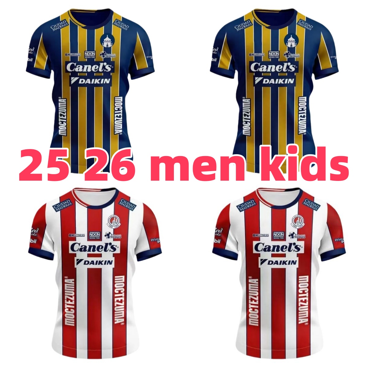 2025 Atletico San Luis Soccer Jerseys 25 26 Atleti J.GUEMEZ. VITINHO J.SANABRIA Los Tuneros Football Shirts R.DOURADO. J.SANCHEZ Men Uniforms Kids Kits Socks Full Set