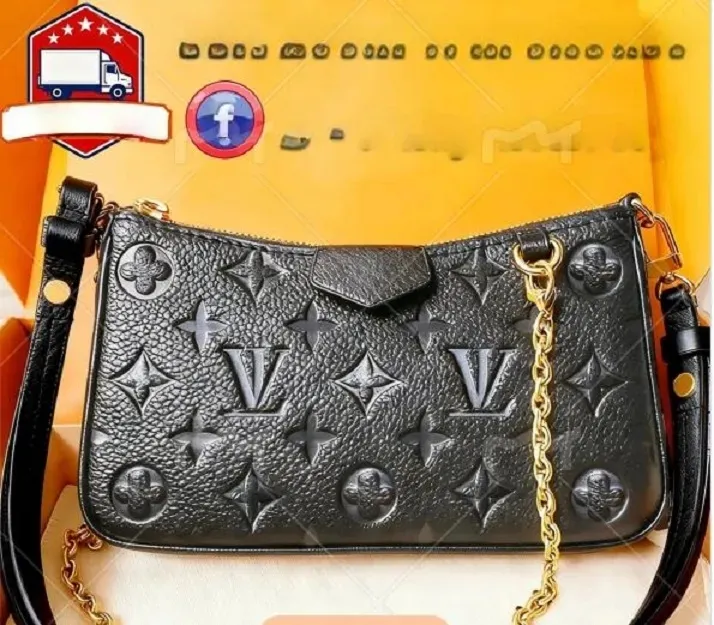 Designer Bags Women Genuine Leather Embossed Crossbody Old Flower Chain Handbags louisities vittonn Luxury viitton Shoulder bag Letters Stripe Armpit Bag Purse