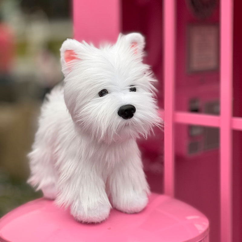 New Plush Toy Backpack West Highland Puppy Doll Soft Girl Handheld Single Shoulder Doll Children's Birthday Gift