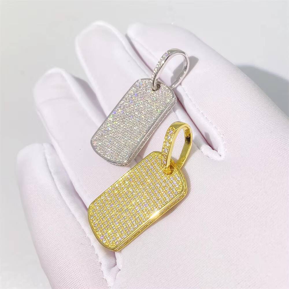 Real U Hip Hop Jewelry Iced Out VVS Moissanite Diamond Pendant Necklace for Men Sterling Silver Fashion Jewelry Pendants Charm