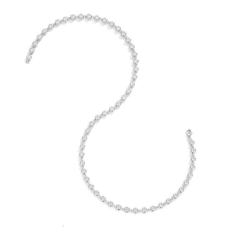 3mm D Color Moissanite Woman Pendant Sier For Women Chains Party Bridal Fine Jewelry 925sterling Silver Necklace c2a