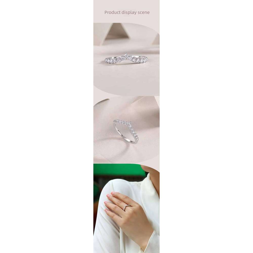 D Color Moissanite Engagement Ring for Women 925 Sterling Silver Gold Plated Solitaire Rings Wholesale f16