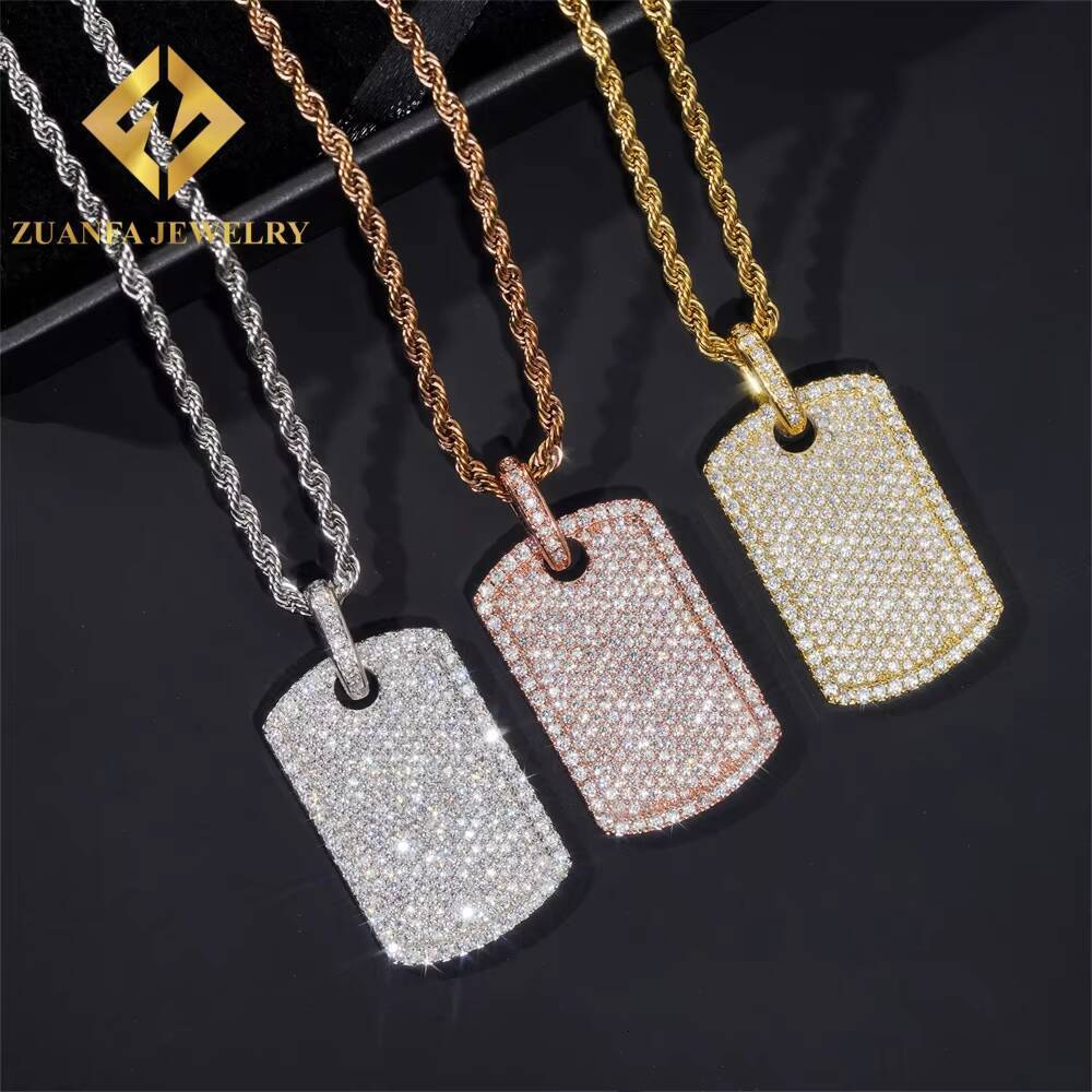 New Arrival Hip Hop Pass Diamond Tester Iced Out Fire Jewelry 925 Sterling Silver Fashion Pendant Necklaces Charms for Men