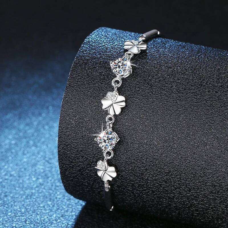 1ct D Color Moissanite Tennis 925 Sterling Silver Plated White Gold Bracelet for Women Man Sparkling Party Jewelry 598