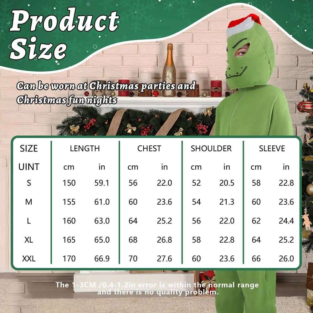 Couple Suit Grinch One Piece Pajamas Fleece Lined Series Home Loungewear