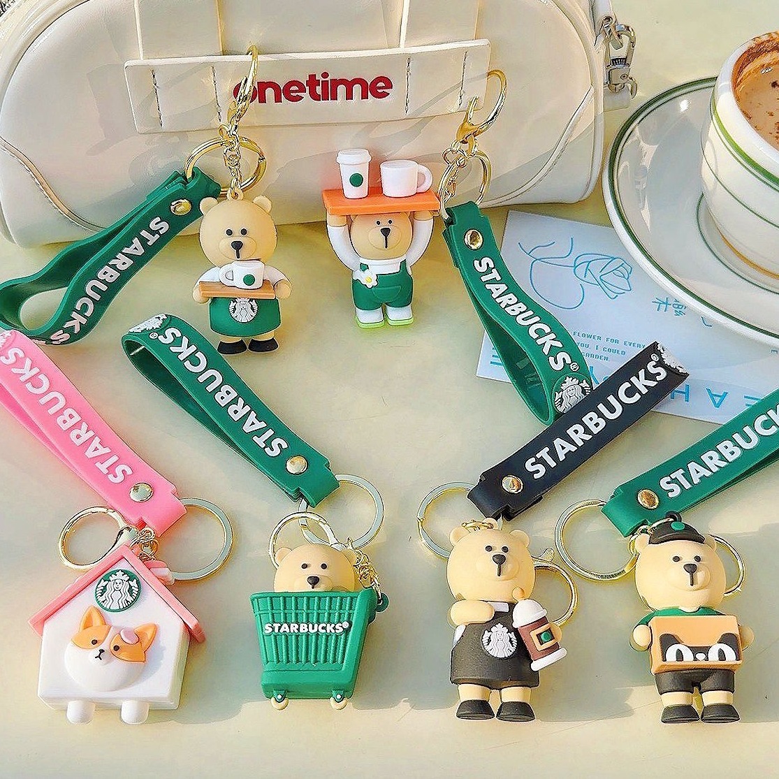 Free Shipping designer key chains for bags New Bear Keychain Cartoon Pendant Car Backpack Hanging Gift