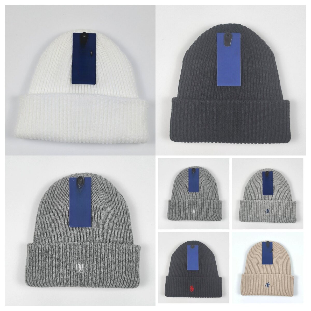 With Logo Embroidery Horse Logo RL Beanies Brand USA Designer Bonnet Hat Cotton Cap Brand Girl Woman Man Boy Skull Caps Knitted Hat 2027