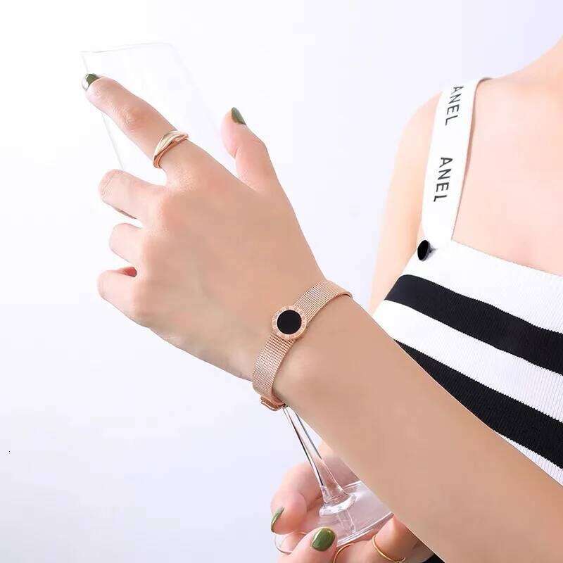 Luxury Roman Numeral Bracelets For Women Fashion Gold Color Watch Strap Bracelet Korea Party Jewlery