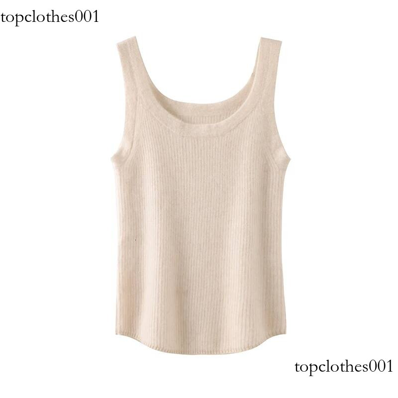 New Women Sexy 100% Cashmere High Elasticity Crop Fashion Tops O-Neck Tank Soft Warm Ladies Knit Camisole Basic Bottom Vest