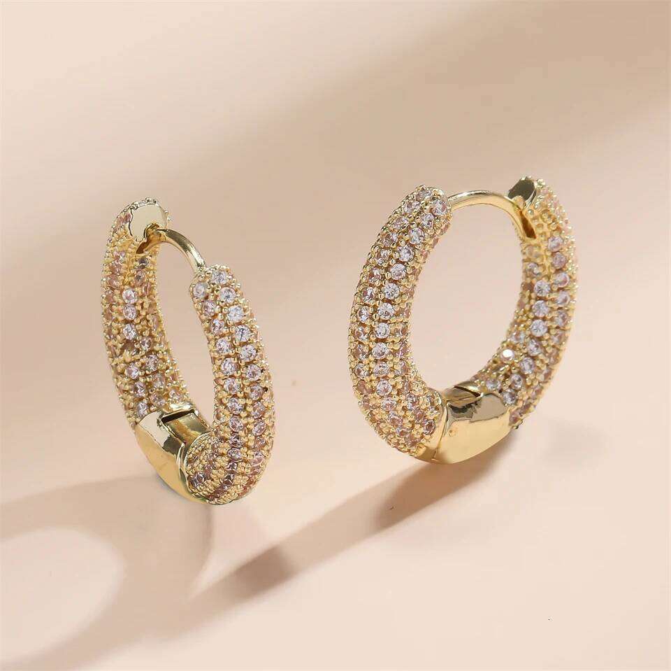 ZAKOL Fashion Buling Micropaved Zirconia Hoop Earrings for Women Luxury AAA CZ Party Jewelry Accessories Gift