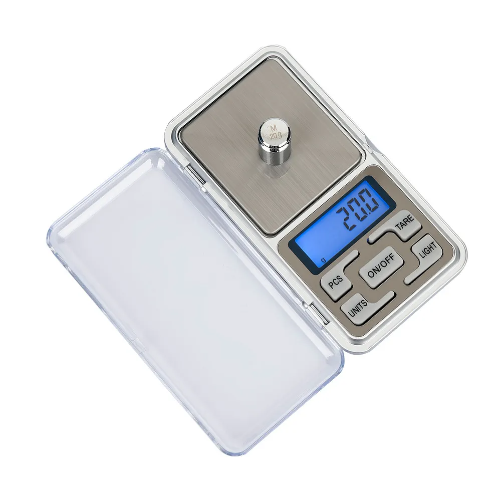 Mini Electronic Digital Scale Jewelry weigh Scales Balance Pocket Coin Grain Herb Gram LCD Display With Retail Box backlight 500g/0.1g 100g/0.01 200g/