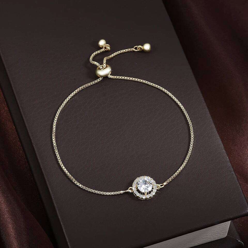 ZAKOL Fashion Round Cubic Zirconia Bracelets Bangles for Women Wedding Jewelry