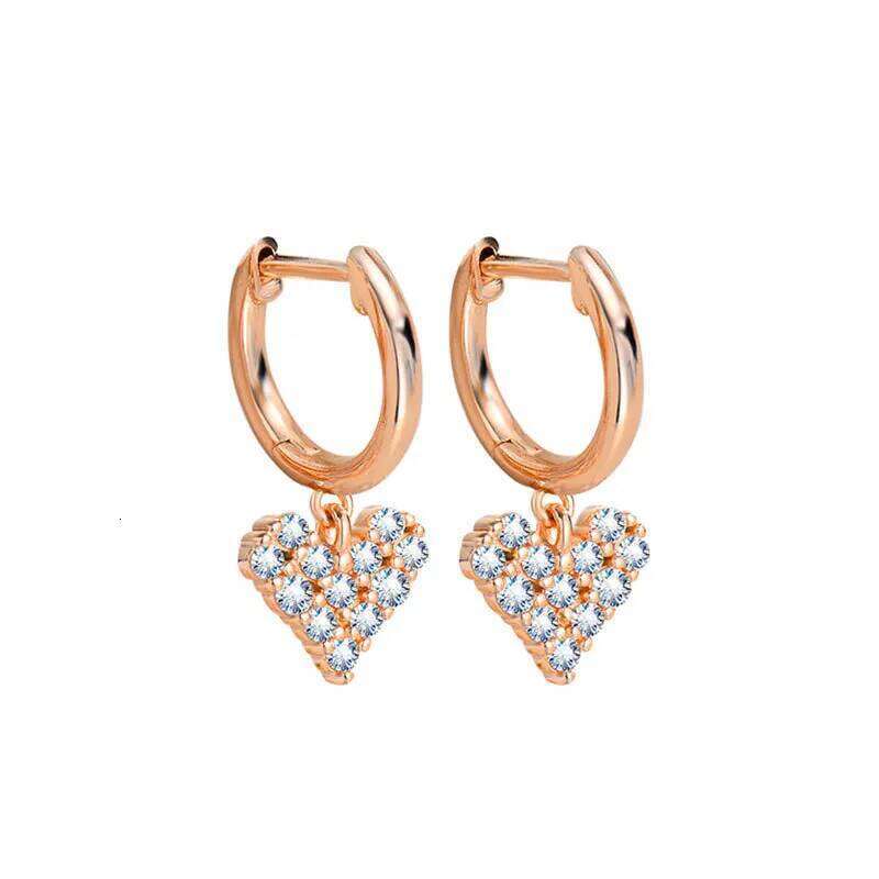 D Color Moissanite Stud Earrings Round Cut Lab Created Diamond 925 Sterling Silver Bridal Jewelry For Women Gifts c5b