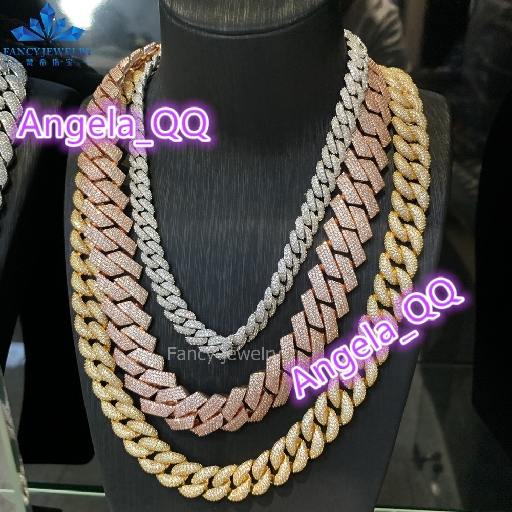 Wholesale Luxury Iced Out Cuban Link Chain 20mm Luxury 14K Real Gold Plated Necklace for Men Hip Hop Gift