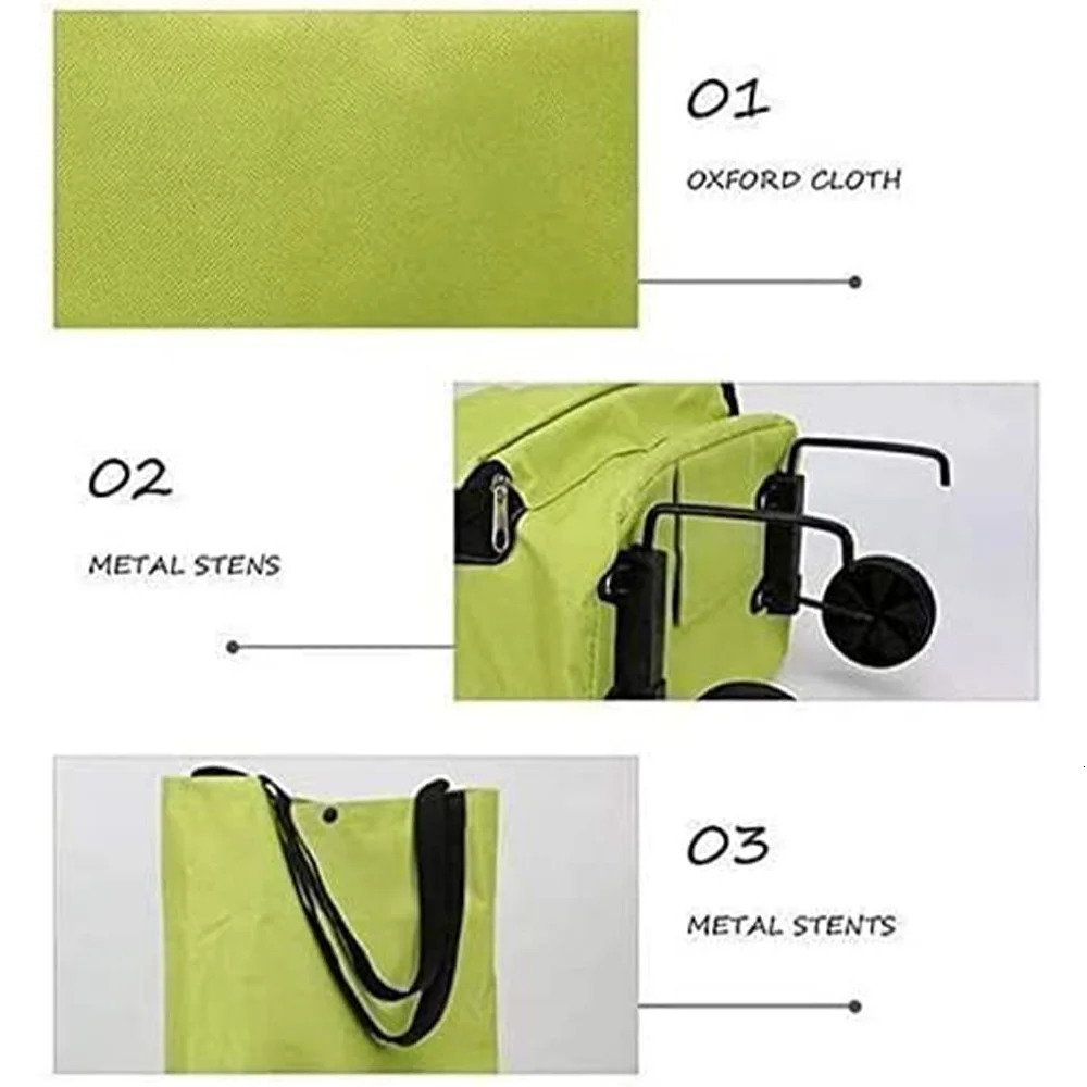 Small Pull Cart Folding Shopping Bag Shopping Buy Food Trolley Bag on Wheels Bag Buy Vegetables Shopping Organizer Portable Bag 251225