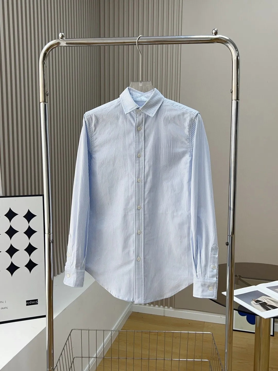 RL designer Striped Unisex Colorful Pony Logo Embroidered Top Casual Oxford Cloth Shirt 2025 New Style blouse woman