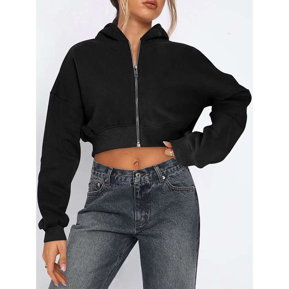 Hooded for Women, Short Cardigan Jacket, New Spring/Summer Loose Fit Long Sleeve Couple Sweatshirt