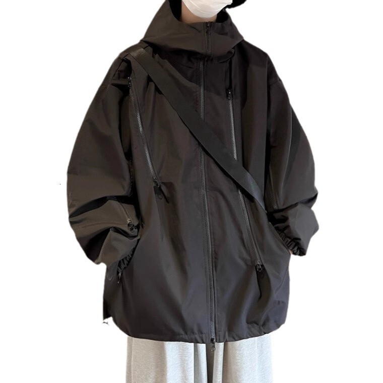 Roland Tiger Outdoor Hooded Jacket Unisex Coat Men's Spring Autumn Versatile Casual Loose Sports Jacket Men's Clothing