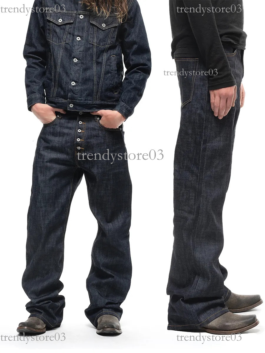 Men's Jeans No Faith Studios Straightleg Slightly Flared Red Edge Selvedge Raw Denim Japanese Limited Boot Cut Jeans