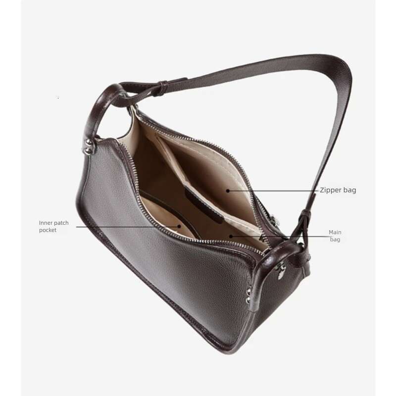 Toptrends Vintage Cow Genuine Leather Underarm Shoulder Bags For Women New Luxury Crossbody Bucket Ladies Handbags tote bag Xiu Lai Si