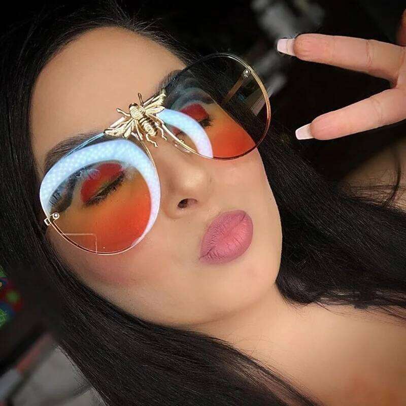 Classic Luxury Bee Vintage Sunglasses Fashion Designer Pilot Style Sun Glasses For Men And Women Retro Gradient Shades Uv400