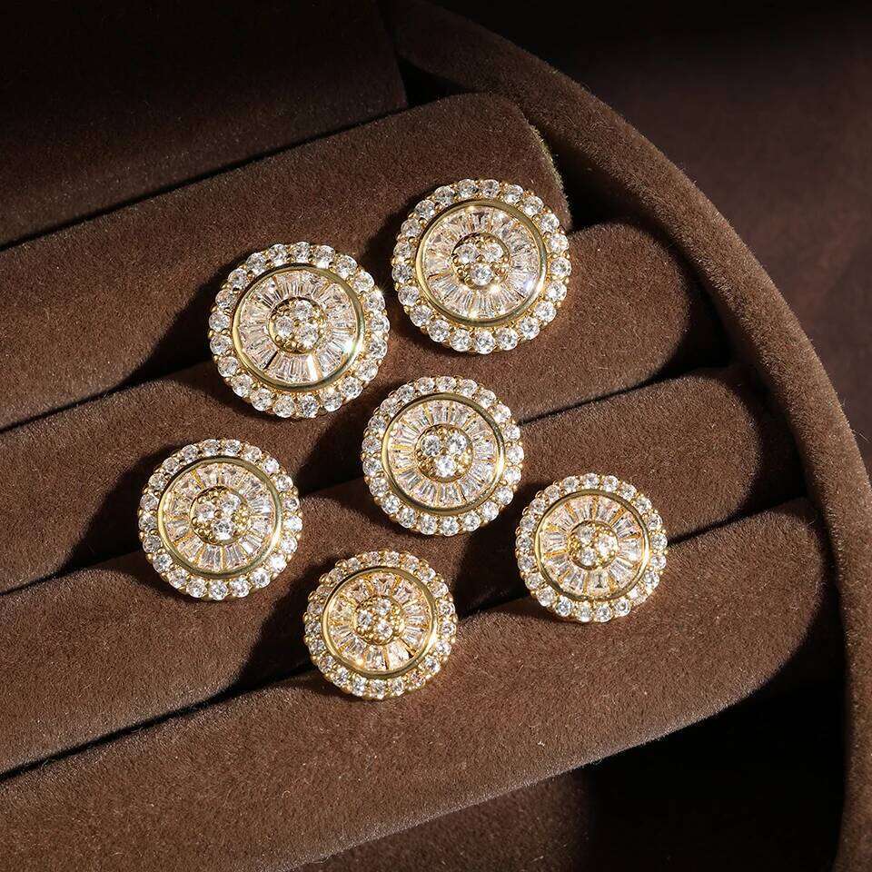 ZAKOL New Unique Design Round Zircon Inlaid Stud Earrings for Women Simple Japanese and Korean Fashion Ear Accessories