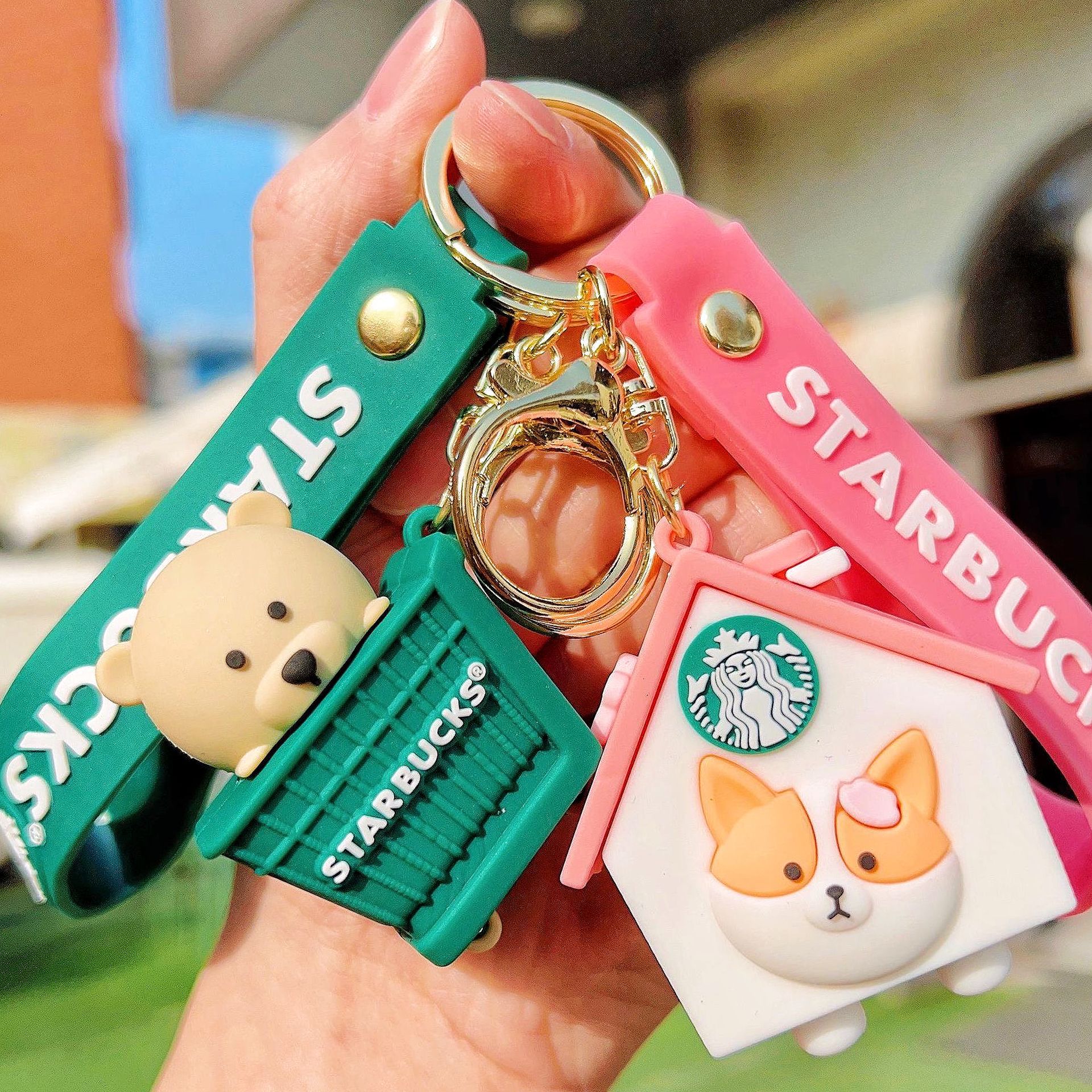 Free Shipping designer key chains for bags New Bear Keychain Cartoon Pendant Car Backpack Hanging Gift