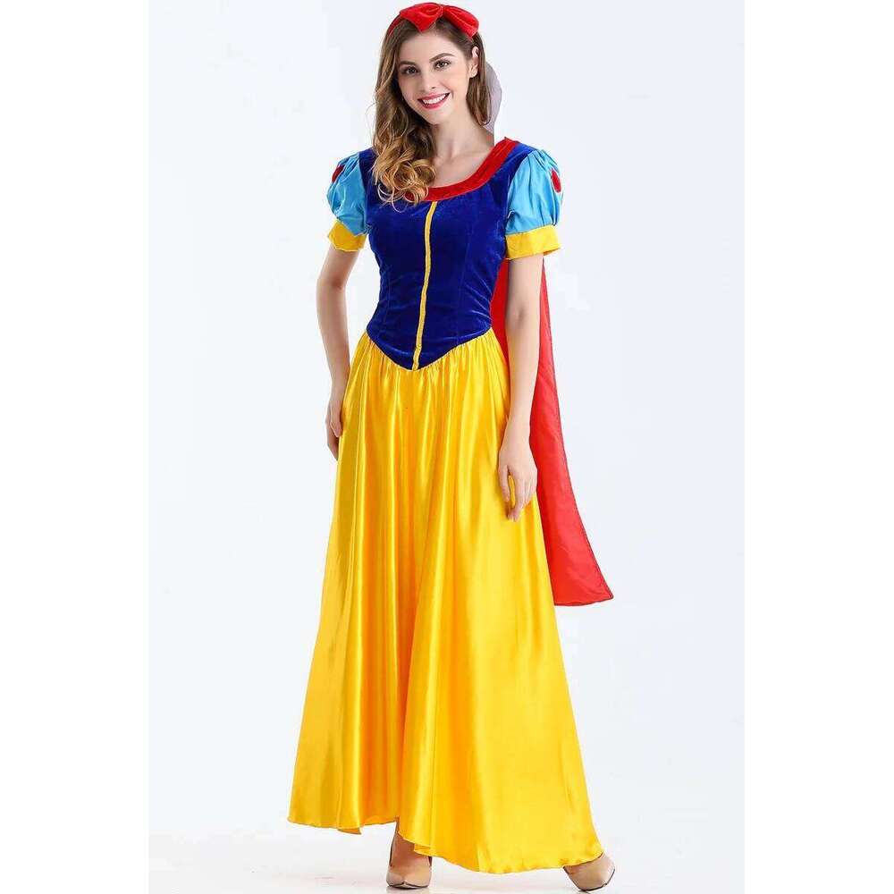Halloween Party Costume Cosplay Plus Size Cartoon Snow White Girl Princess Dress Women Adult Clothing