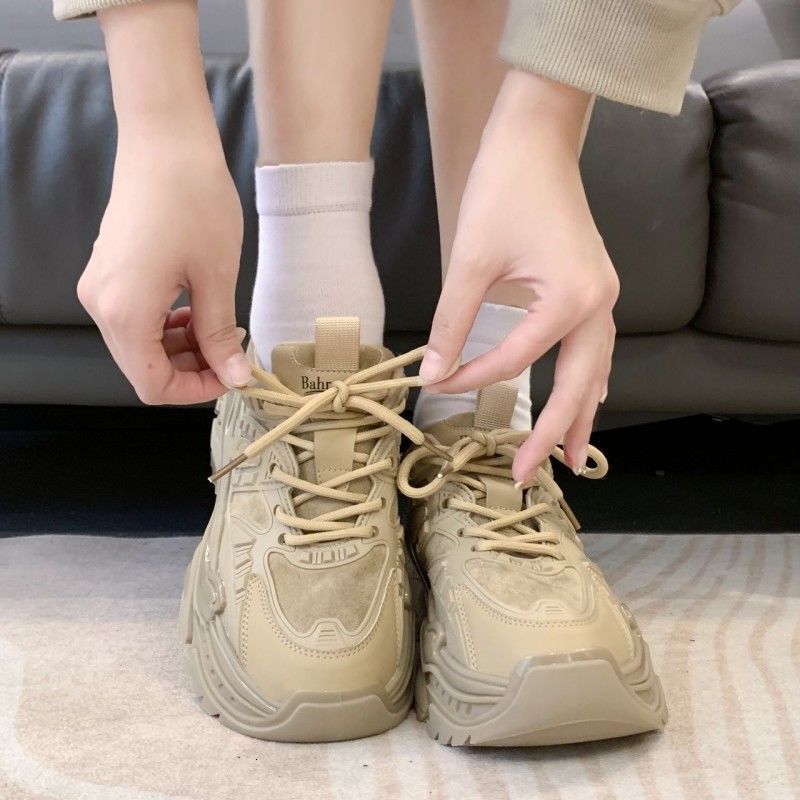 2025 Designer Fashion Women's Thick soled Height Increasing Sneakers, Casual Running Shoes