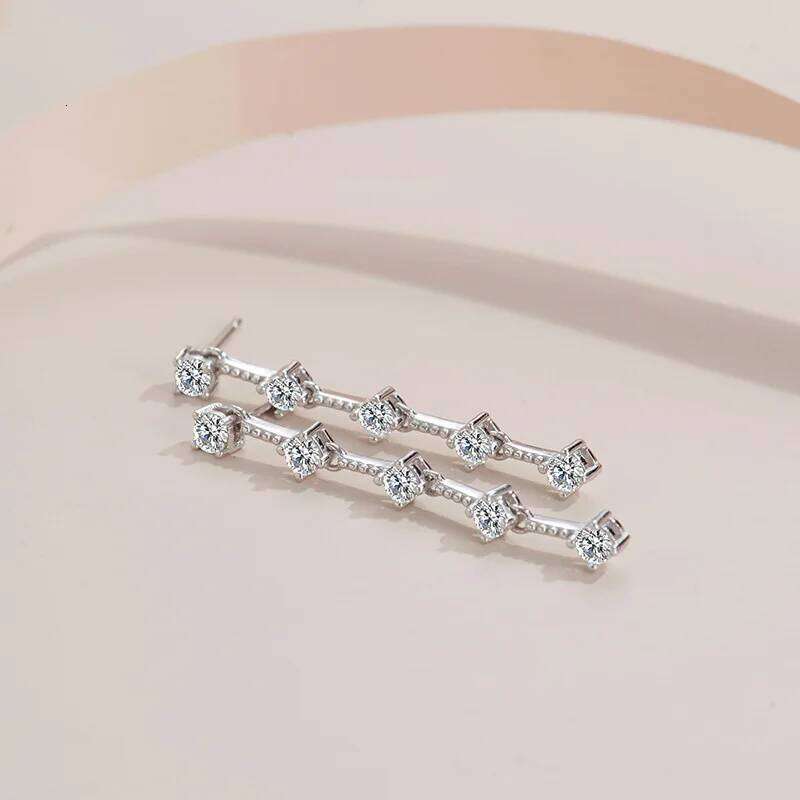 1ct D Color Moissanite Stud Earrings Round Cut Lab Created Diamond 925 Sterling Silver Bridal Jewelry For Women Gifts 680