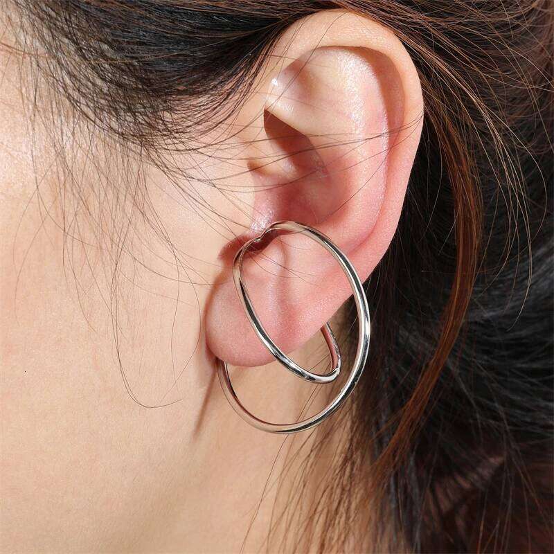 ZAKOL New Trend Simple Geometric Distortion Irregular Curve Clip for Women Girl No Pierced Earrings Jewelry Gift
