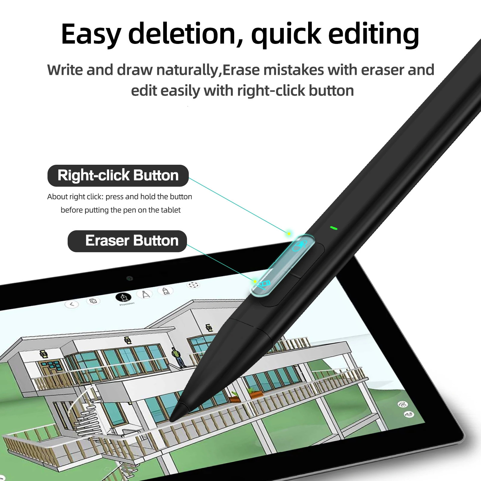 Slim pen 2 for Surface Pro 8 9 4096 palm rejection ink Stylus pencil for Surface Laptop studio 2 duo 2 ASUS HP DELL 251219