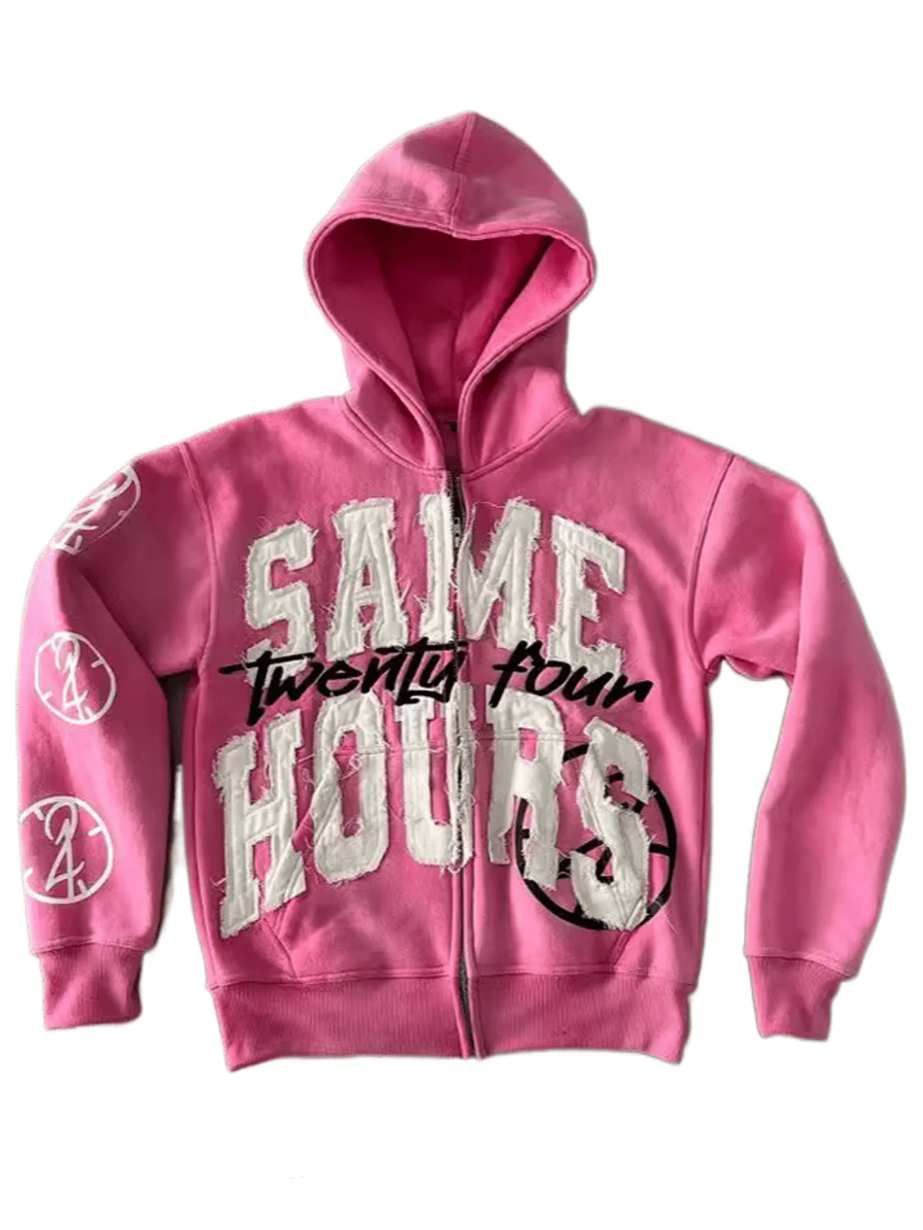 Y2k Hoodie Graphic Zip Up Hoodies Hip Hop Streetwear Aesthetic Sweatshirts Oversized Vintage Outfit 251217