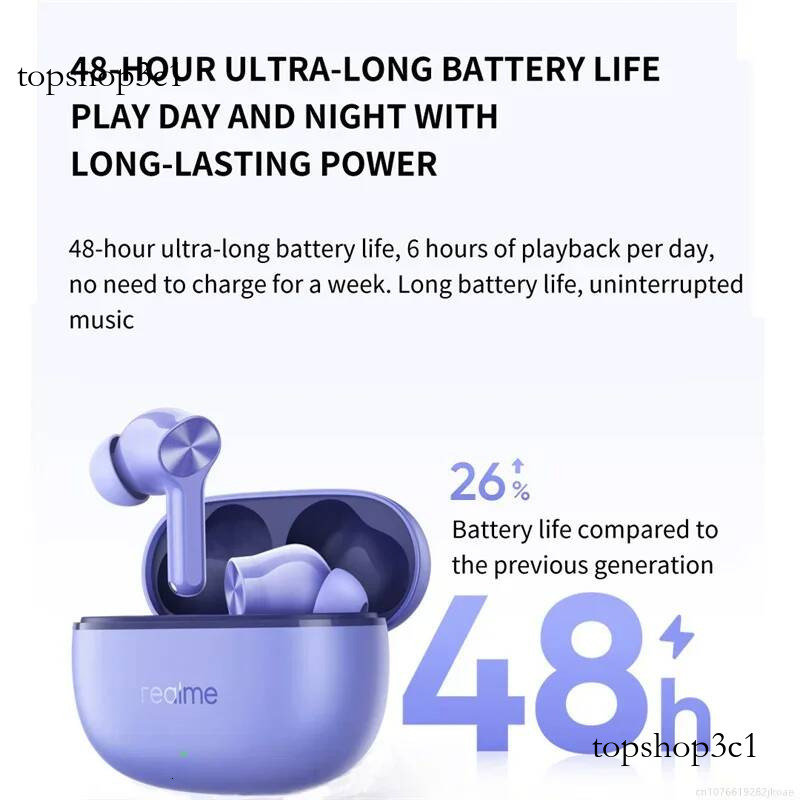 Realme Buds T200 Lite True Wireless Earphone AI Call Noise Reduction Headset Bluetooth 5.4 HiFi Stereo Cycling Headphones 600mAh