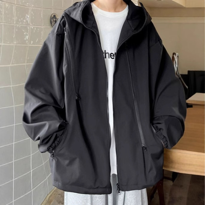 Roland Tiger Outdoor Hooded Jacket Unisex Coat Men's Spring Autumn Versatile Casual Loose Sports Jacket Men's Clothing