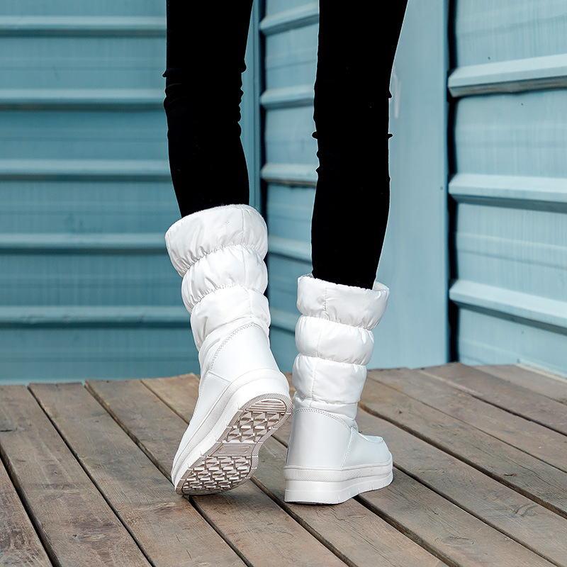 Free Shipping 2026 Winter Women's Snow Boots, Anti-Slip Thermal High Calf Boots for Ski & Travel, Fleece Lined Slim Fit Warm Ankle Boots