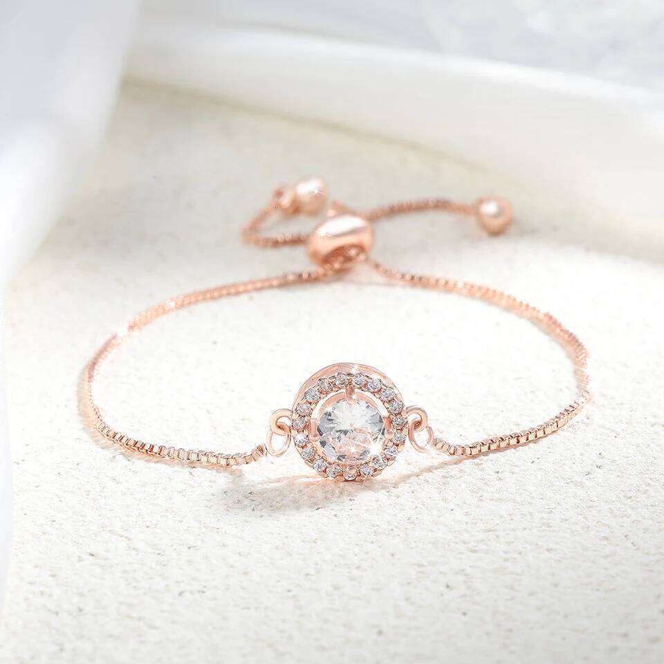 ZAKOL Fashion Round Cubic Zirconia Bracelets Bangles for Women Wedding Jewelry