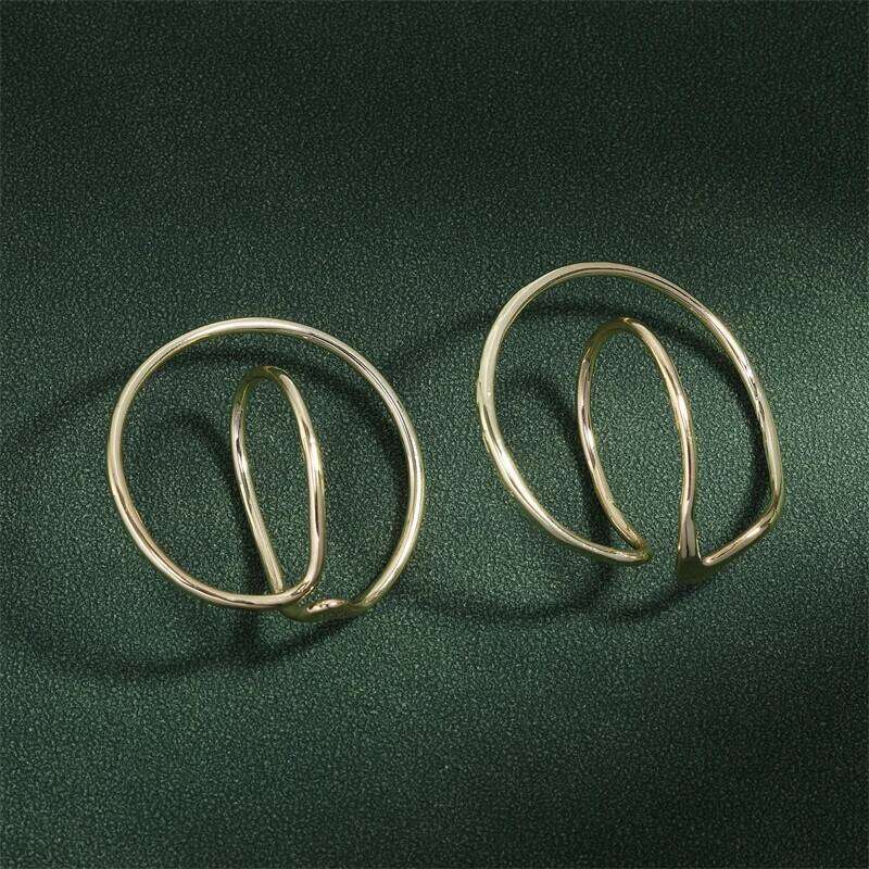 ZAKOL New Trend Simple Geometric Distortion Irregular Curve Clip for Women Girl No Pierced Earrings Jewelry Gift