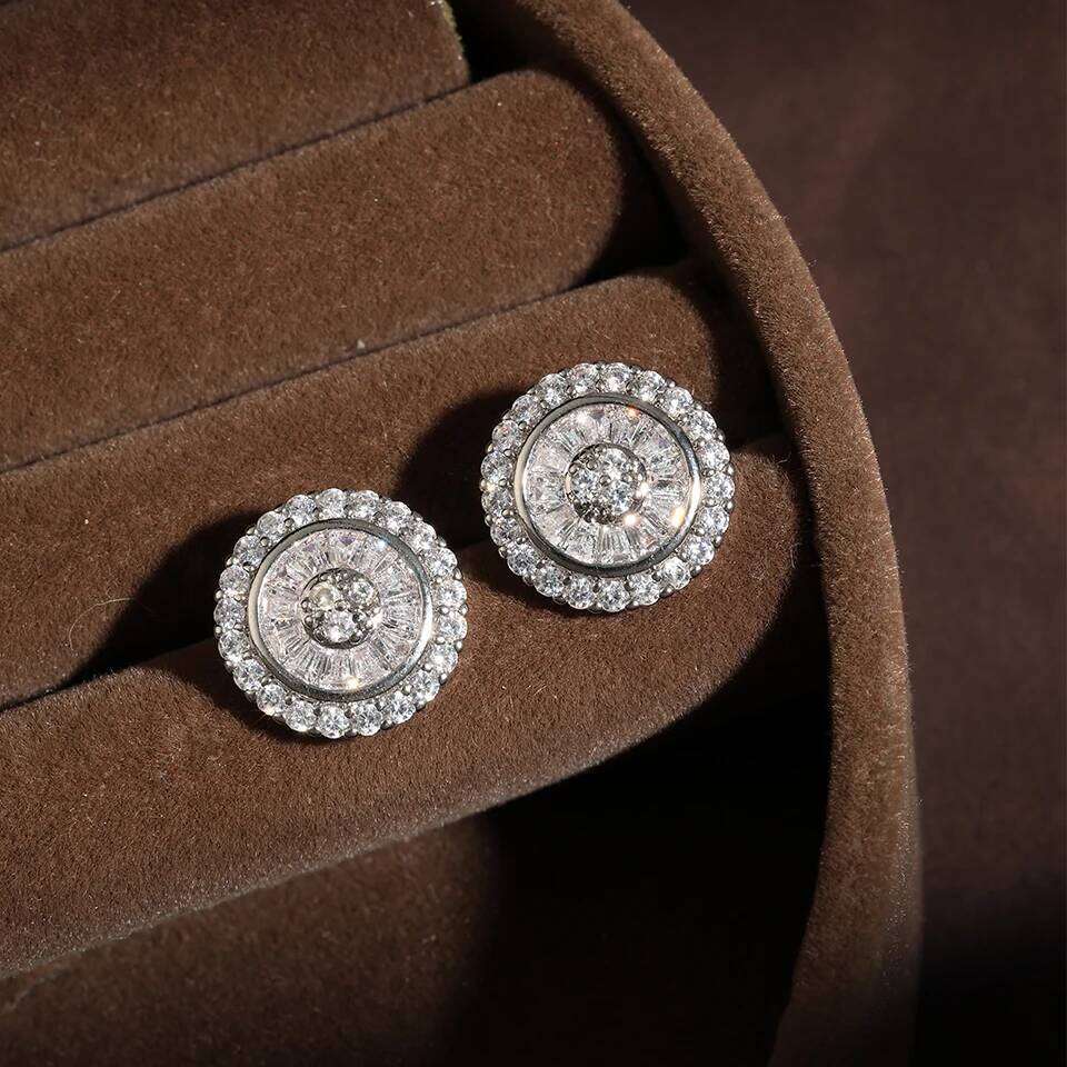 ZAKOL New Unique Design Round Zircon Inlaid Stud Earrings for Women Simple Japanese and Korean Fashion Ear Accessories