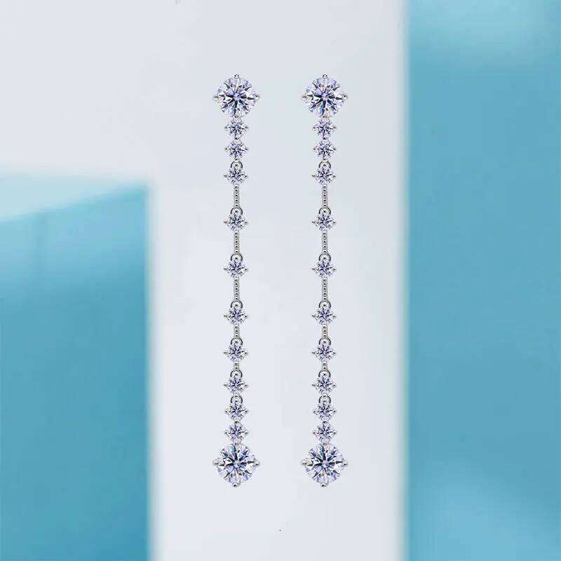 6ct D Color Moissanite Stud Earrings Round Cut Lab Created Diamond 925 Sterling Silver Bridal Jewelry For Women Gifts 9f2